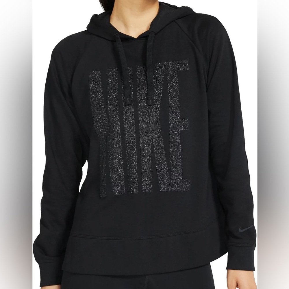 Nike Women's Small Dri-Fit Black Glitter Hoodie